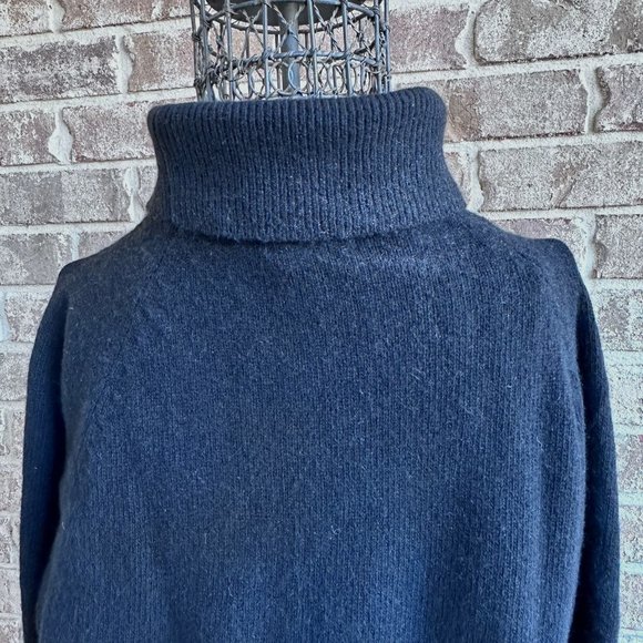 Vintage Grant Park Turtleneck Sweater LRG Black Lambswool Angora Knit Pu… - Picture 5 of 12